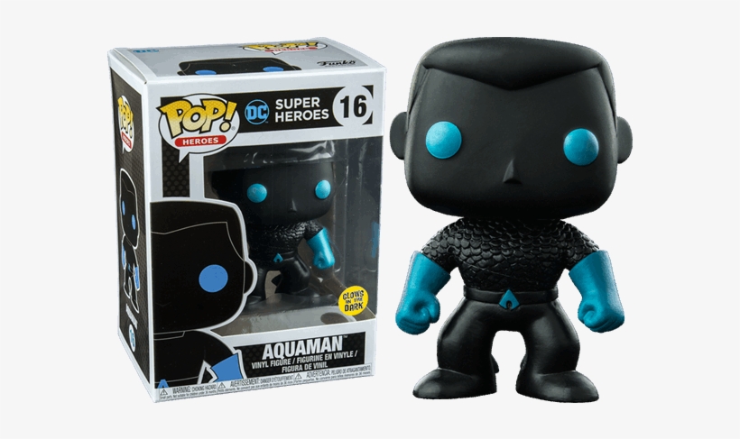 Aquaman Silhouette Glow In The Dark Pop Vinyl Figure - Funko Pop Aquaman Glows, transparent png