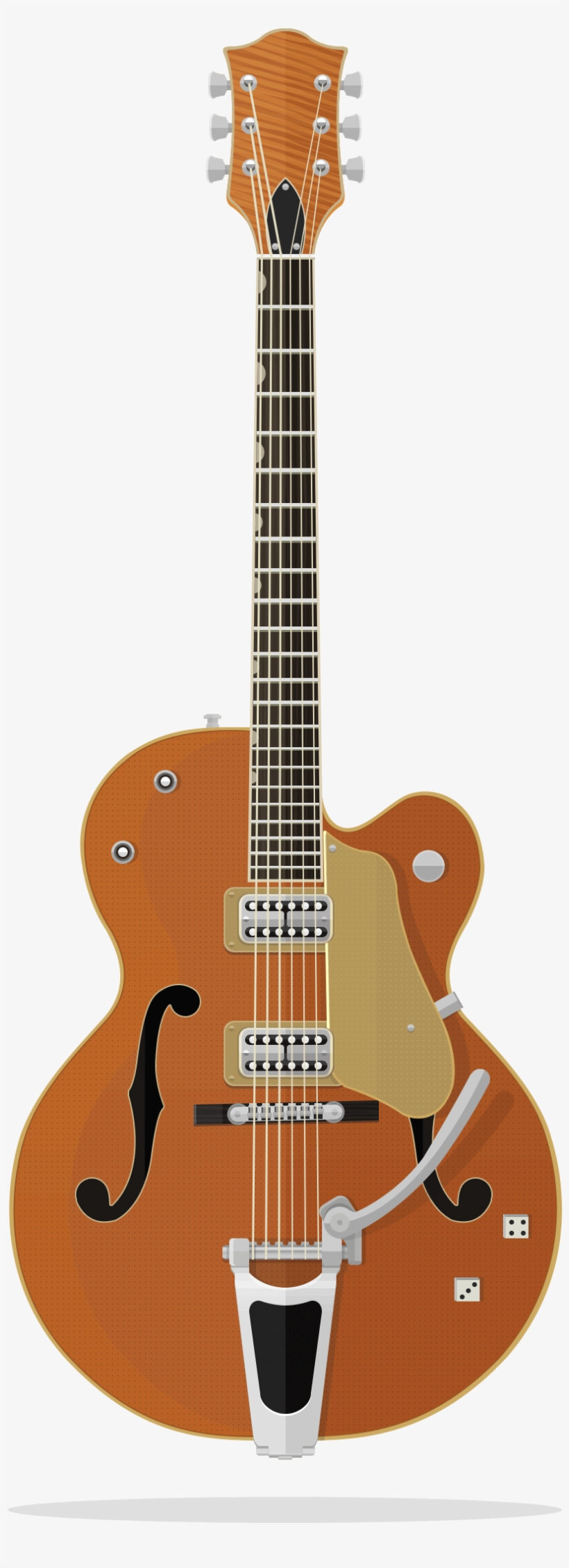 Svg Free Flatguitars Gretsch Brian Setzer - Gretsch 6120, transparent png