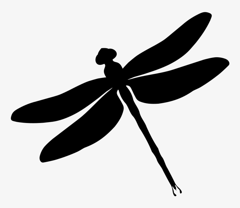 Vector Library Library Vector Dragonfly Black And White - Dragonflies Silhouette Free Clipart, transparent png