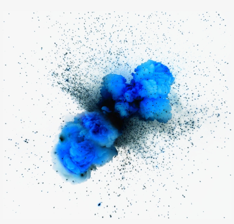 Smoke Blue Flame Creative Design Transprent Png - Explosion, transparent png