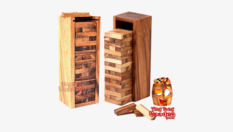 Jenga Tower Mini The Wobbly Tower Xs As The Smallest - Tumbling Tower Game (9 Inch), transparent png
