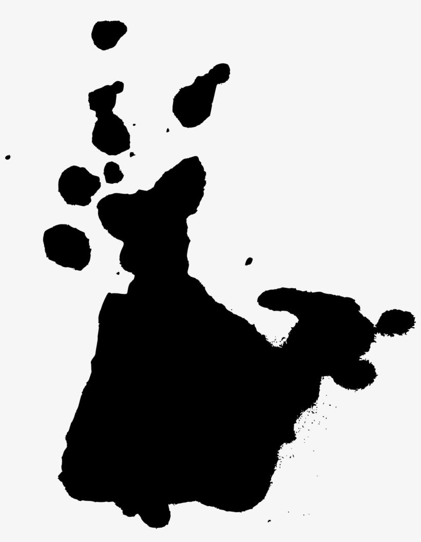 20 Black Paint Splatters Vol - Silhouette, transparent png