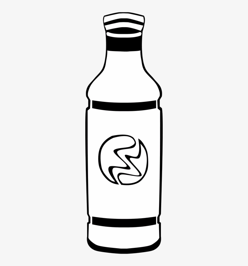 Fast Food Drink Bottle - Bottle Of Juice Clipart Black And White, transparent png