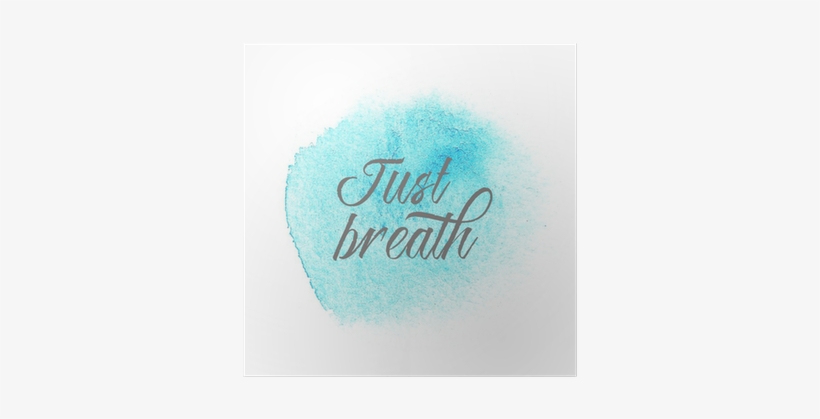 Abstract Blue Hand Drawing Watercolor Wash On White - Calligraphy, transparent png