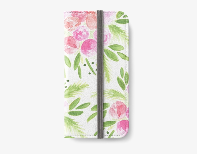 Watercolor Pink Tropical Bouquet Iphone Wallets - Mobile Phone Case, transparent png