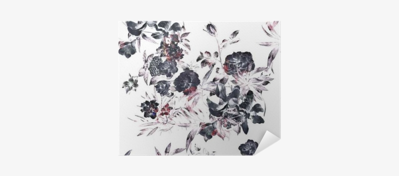 Watercolor Painting Of Leaf And Flowers, Seamless Pattern - Wallpaper, transparent png