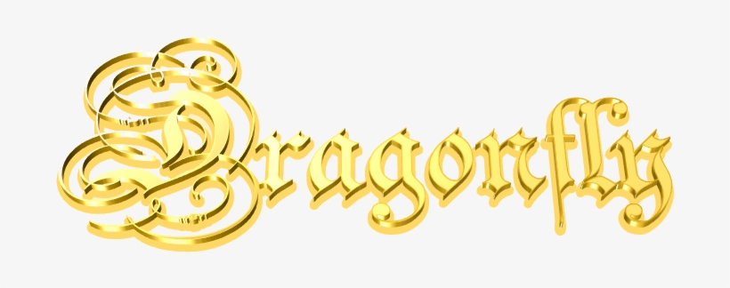Dragonfly Logo Png 0102 - Calligraphy, transparent png