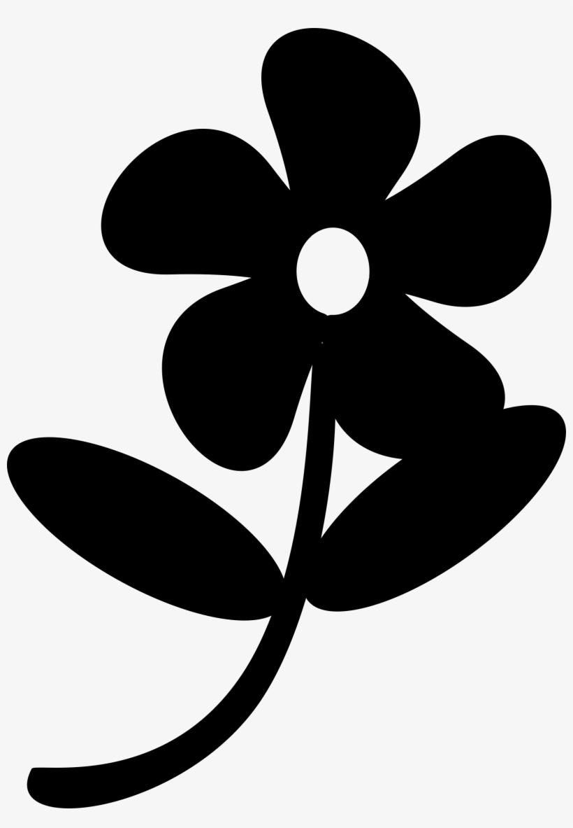 Clipart - Black Flower - Clip Art Black Flower, transparent png