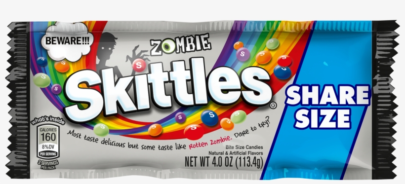 Zombie Skittles Are Coming In 2019 & Some Of Them Taste - Skittles Sweets And Sours - 4 Oz., transparent png