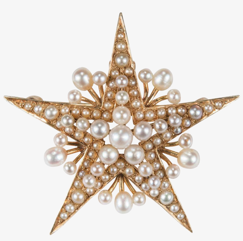 Victorian Star Pendant K - Vintage Christmas Ornament Png, transparent png