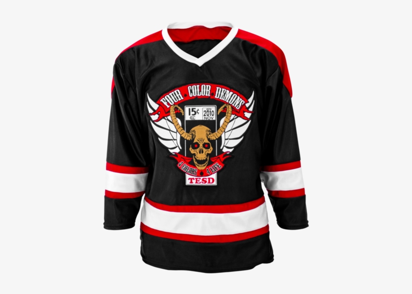 Four Color Demons Hockey Jersey - Tell 'em Steve-dave!, transparent png