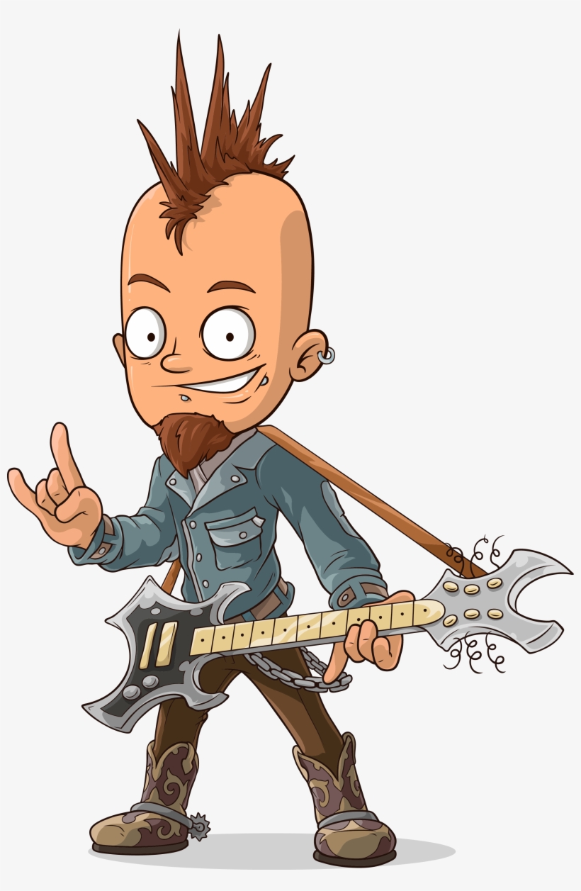 Cartoon Rocker Music Transprent - Rocker Png, transparent png