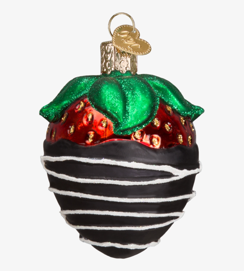 28116 Chocolate Dipped Strawberry Old World Christmas, transparent png