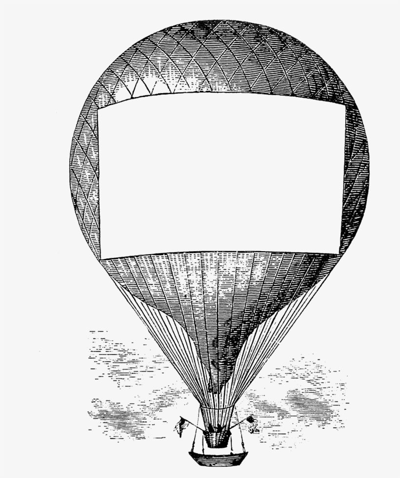 0658 Balloon Advertising Blank Banner Free Vintage - Mortised Cut 19th Century Namerican Typefounders Cut, transparent png