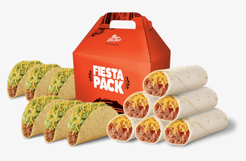 Image Freeuse Burrito Clipart Bean Cheese - Del Taco Fiesta Pack, transparent png
