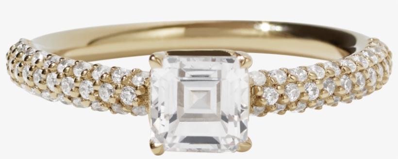 Asscher Halo Ring - Engagement Ring, transparent png
