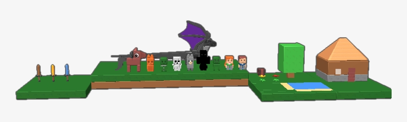 Minecraft Stuff Including The Enderdragon And Diamond - Illustration, transparent png
