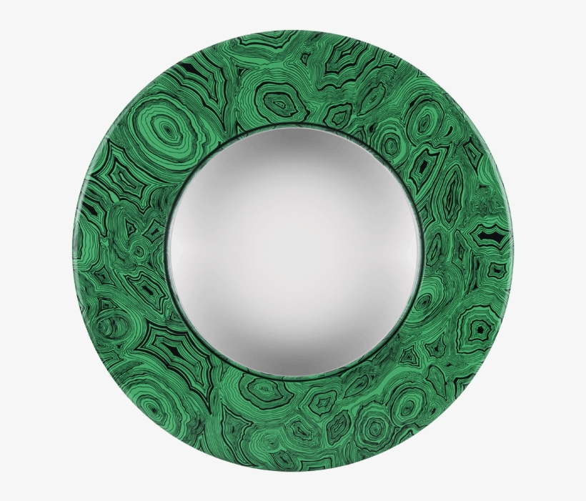 Frame With Convex Mirror Malachite - Circle, transparent png