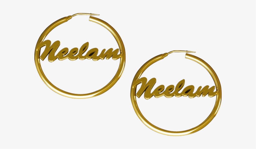 Fashion Red Carpet With Personalized Name Hoop Earrings - Earring, transparent png