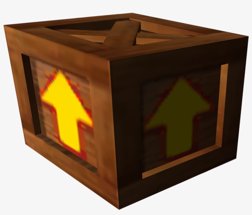 Crash Bandicoot The Wrath Of Cortex Wooden Arrow Crate - Crash Bandicoot Crate Arrow, transparent png