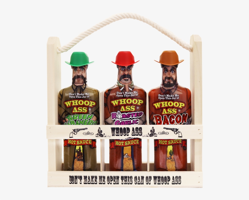 Whoop Ass Hot Sauce Wooden Crate Gift Set - Whoop Ass Bacon Hot Sauce By Whoop Ass, transparent png