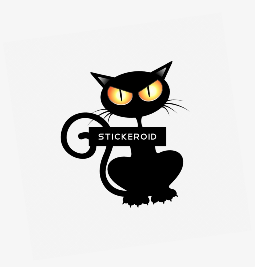 Black Cat - Cute Black Cat Png, transparent png