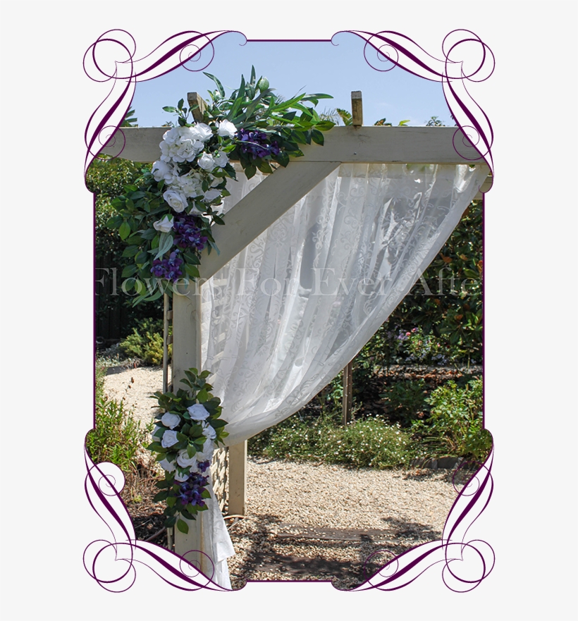 Silk Artificial Blue Galaxy Orchids, White Hydrangea - Flowers For Ever After, transparent png