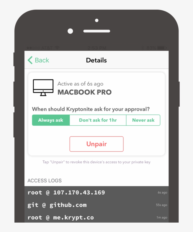 Kryptonite Approval Policy And Audit Log - Iphone, transparent png