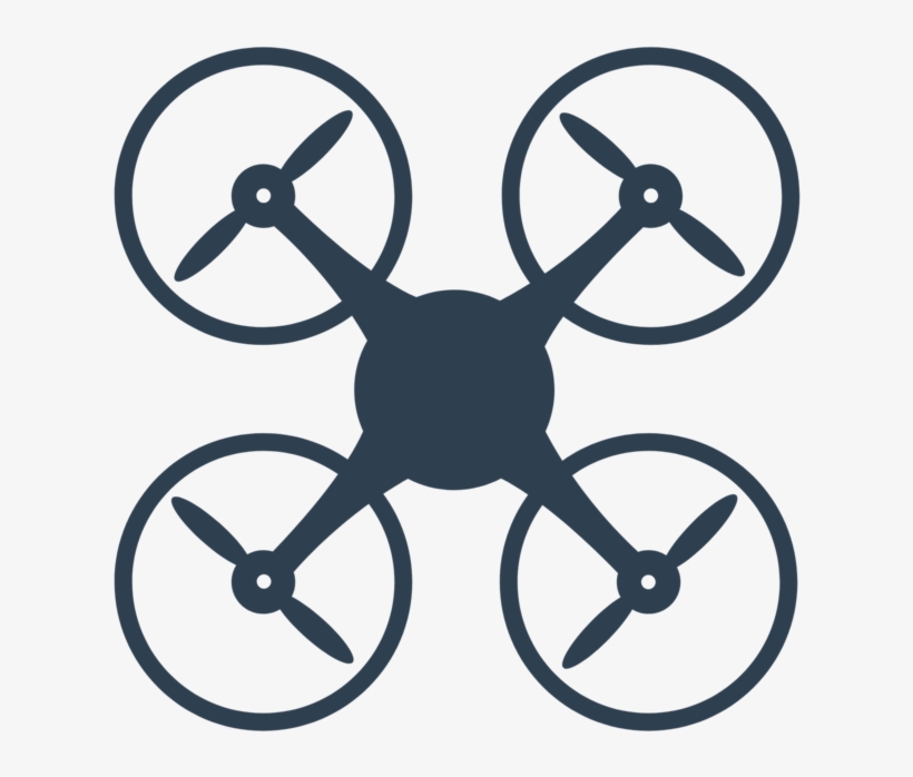 Logo - Drone Black And White Clipart Gif, transparent png