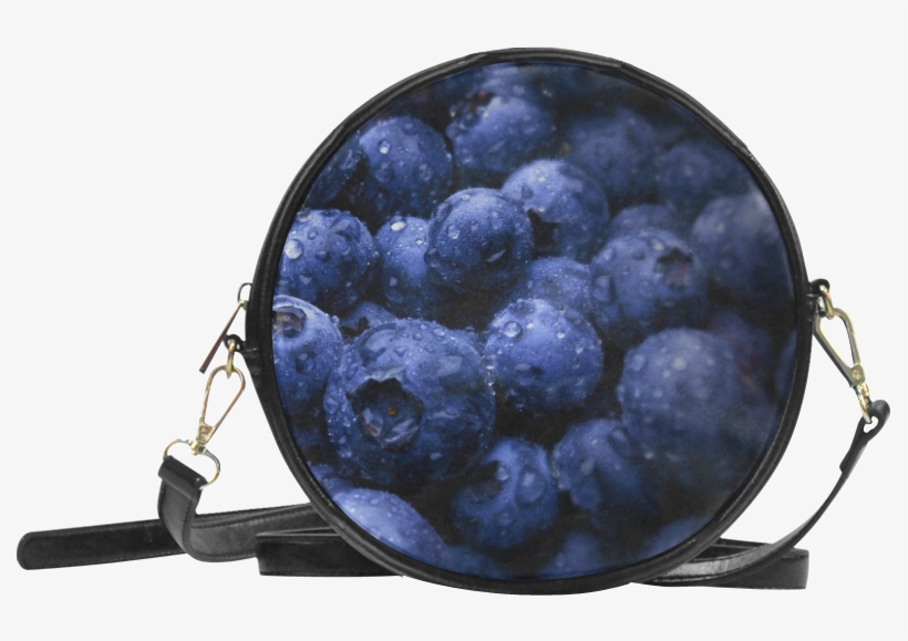 Blueberries Round Sling Bag Blueberries, Personalized - Cute Handbag Women Messenger Shoulder Bag Small Sling, transparent png