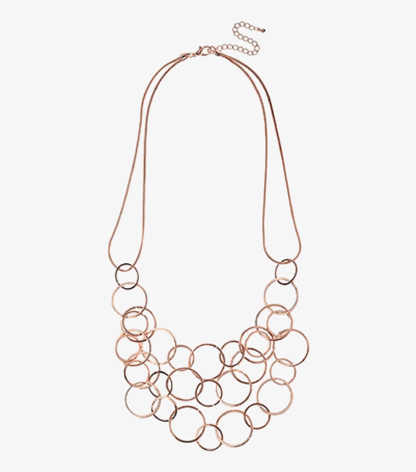 Jeminee Jewellery London Llana Geometric Layered Rose - Happiness Boutique Layered Necklace Circle Pendants, transparent png