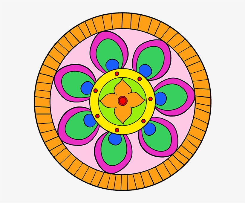 How To Draw Beginner Mandala - Mandala Art Step By Step, transparent png