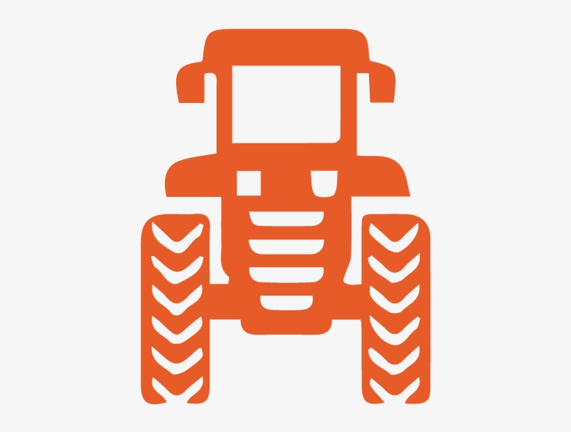 Sharkfarmer Icons Tractor Orange - Infographic Of Product Supply Chain, transparent png