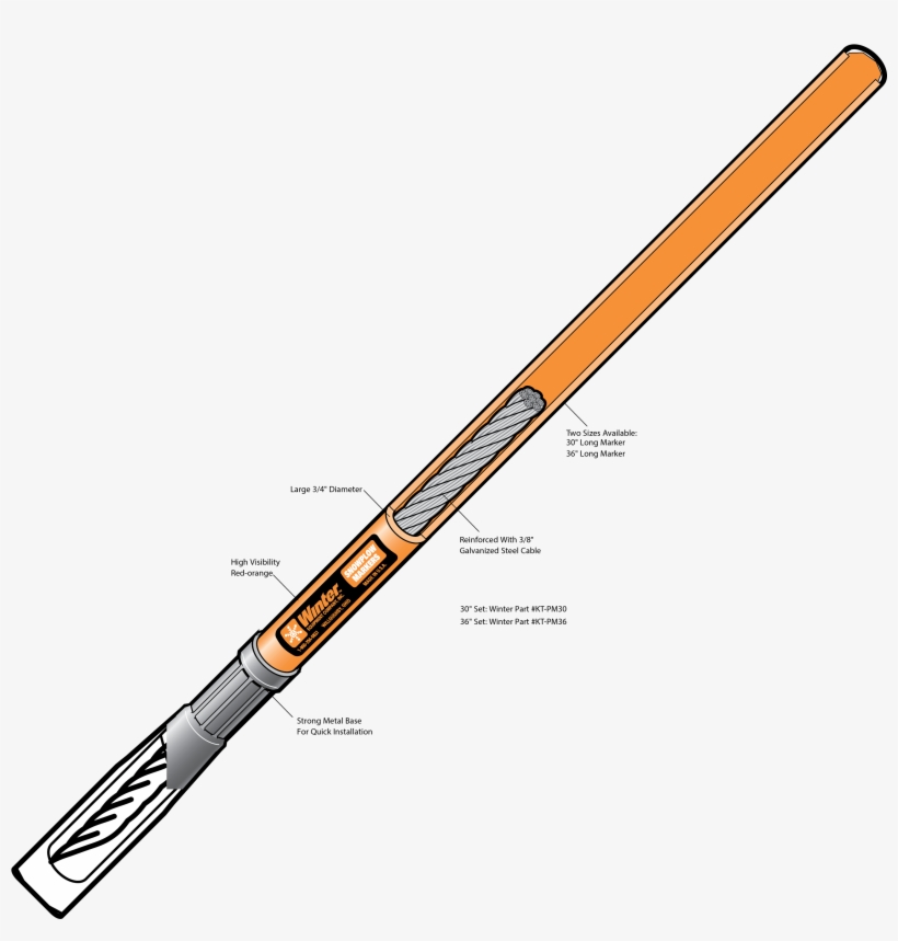 Plow Markers - Flex Sensor 4.5 Inch, transparent png