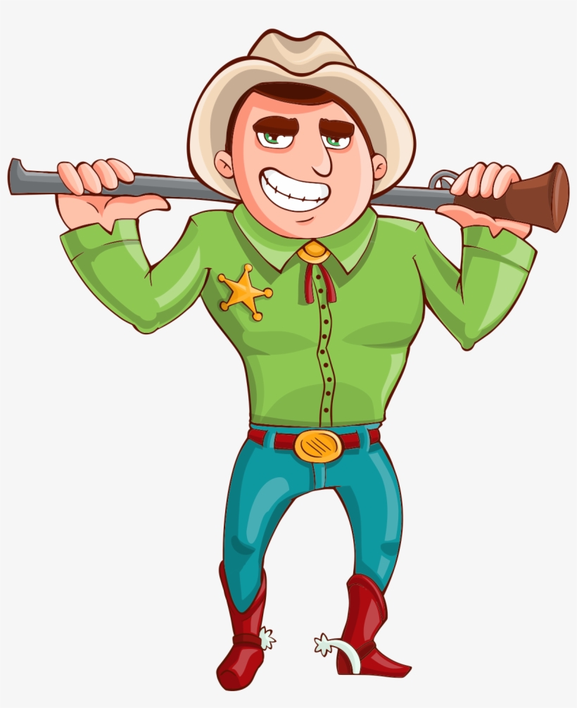 Cowboy Vector Png Transparent Image - Cartoon Cowboy Vector Png, transparent png