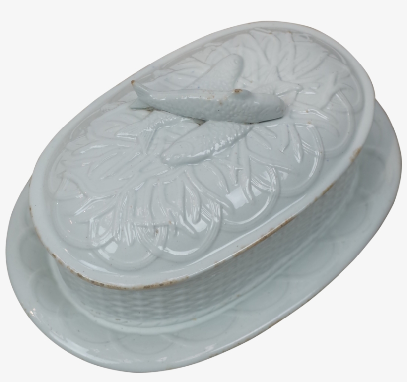 White Ceramic Lidded Sardine Dish With - Cake Decorating, transparent png