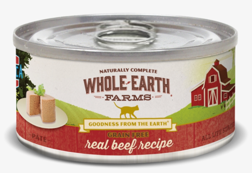 Whole Earth Farms Grain Free Real Beef Canned Cat Food - Whole Earth Farms Grain-free Cat Food, Real Duck -, transparent png