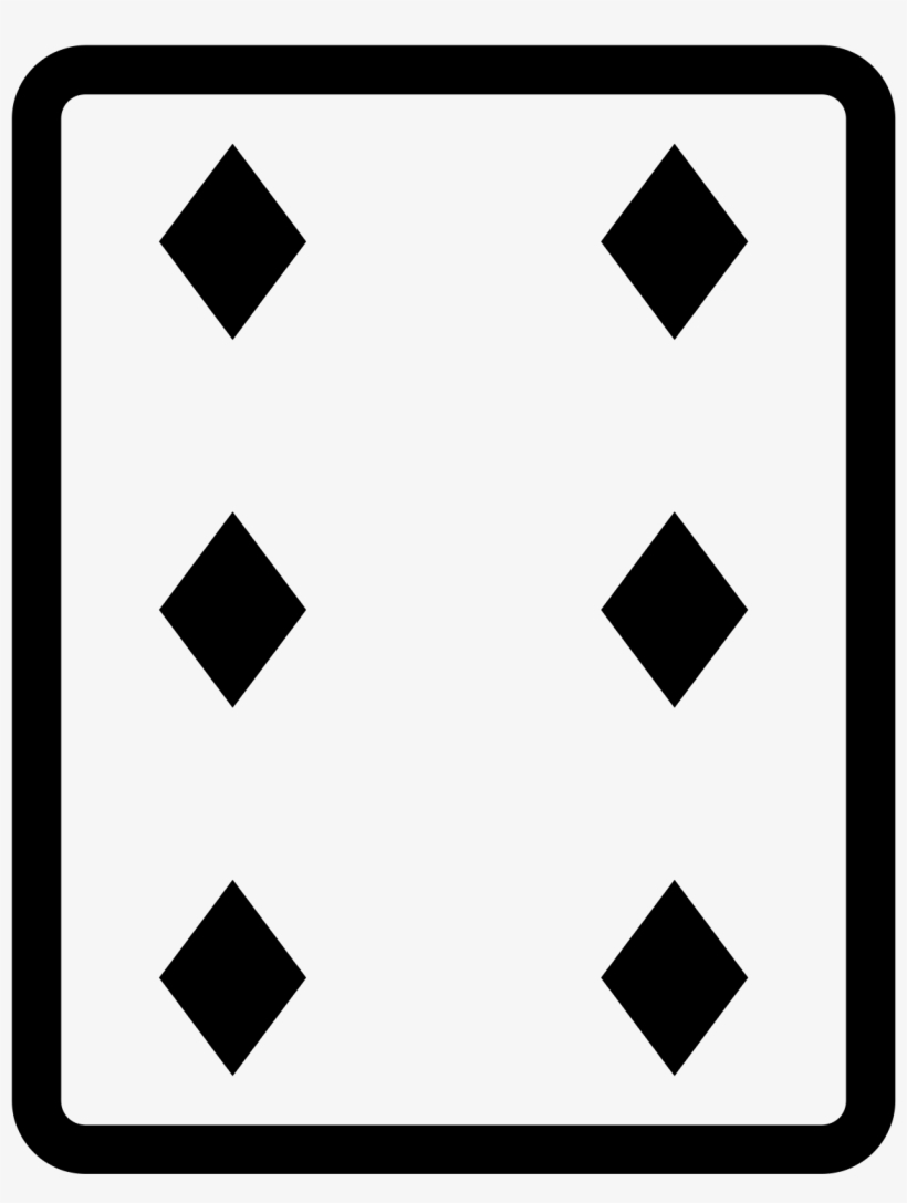 6 Of Diamonds Icon - Spades, transparent png