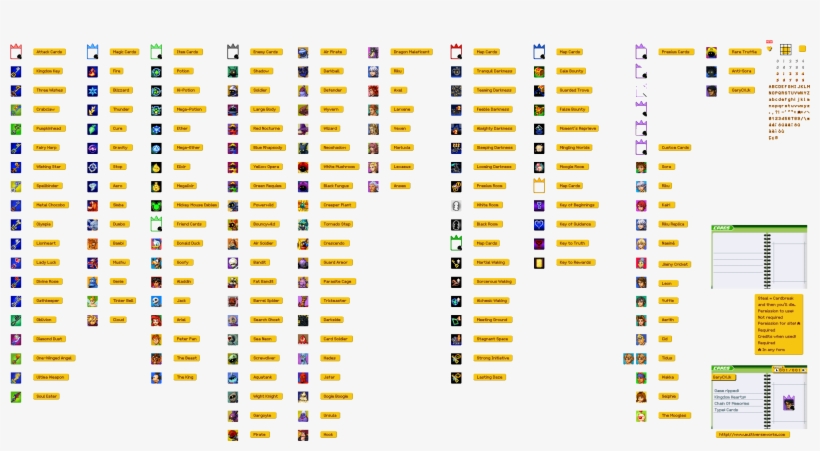Cardiconssheet8dv - Hearts Chain Of Memories Cards, transparent png