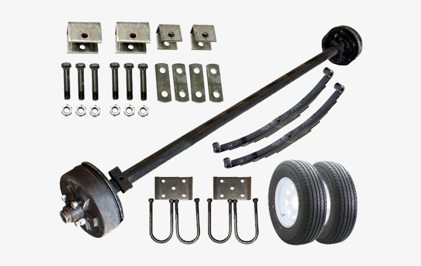 2k Heavy Duty Single Axle Tk Trailer Kit - Ride Catalog 3,500 Lb Idler Trailer Axle Running Gear, transparent png