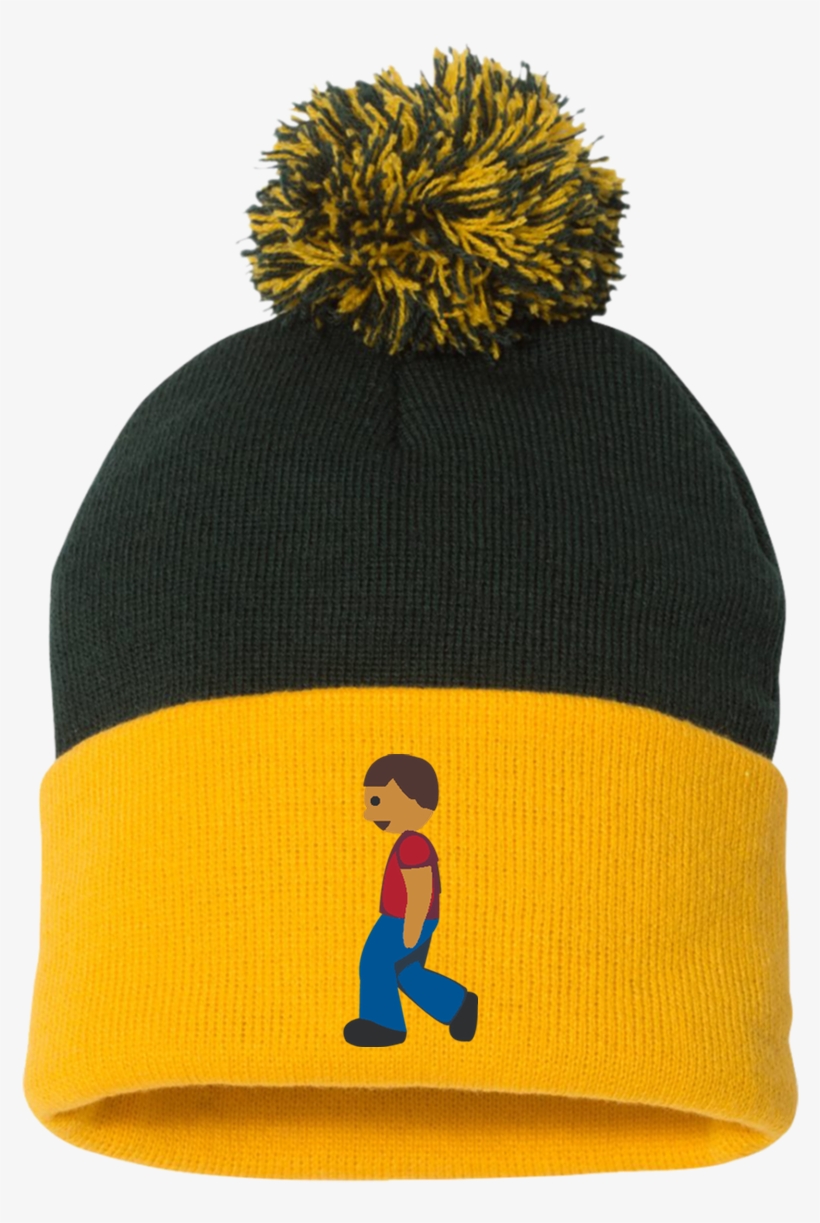 Man Walking Emoji Sp15 Sportsman Pom Pom Knit Cap - Manchester Bee Pom Pom Knit Cap, transparent png