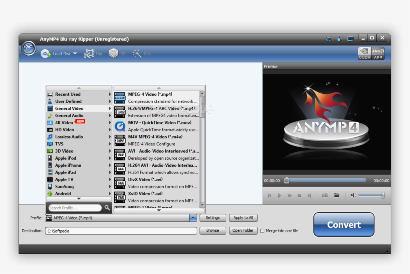 Anymp4 Blu Ray Ripper - Anymp4 Video Converter Ultimate 7.0 6, transparent png