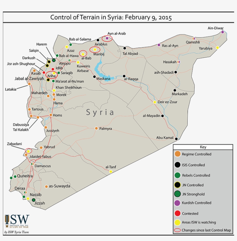 Syria Control Map Feb 9 Hi - Syria, transparent png