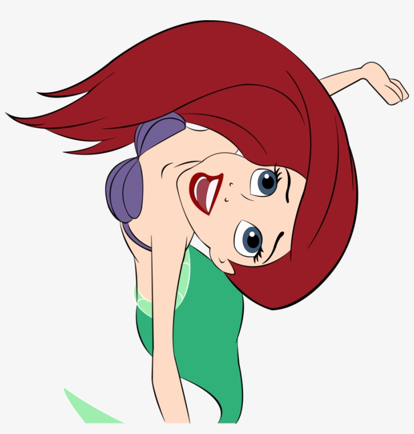 Ariel Vector Colored 2 By Sayurixsama - Ariel Little Mermaid Vector, transparent png