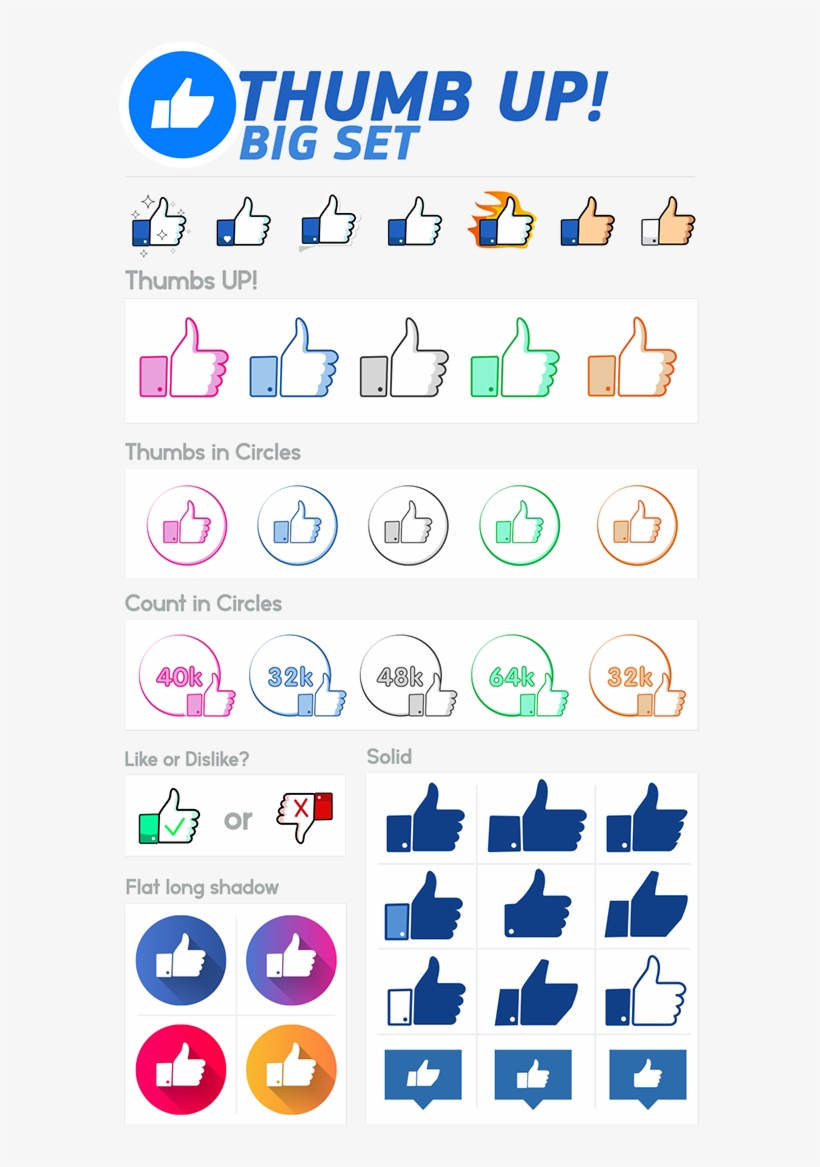 Thumb Up Bit Set - Lilac, transparent png