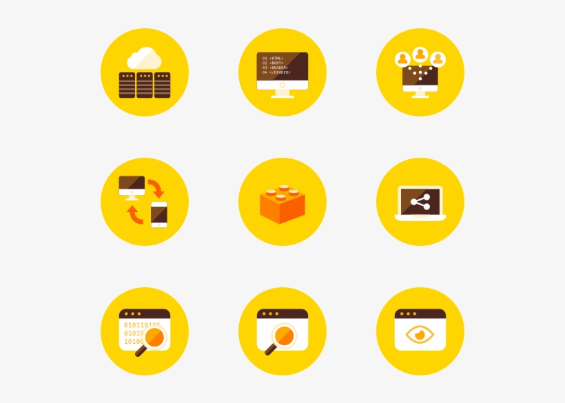 Coding - Icon Yellow, transparent png