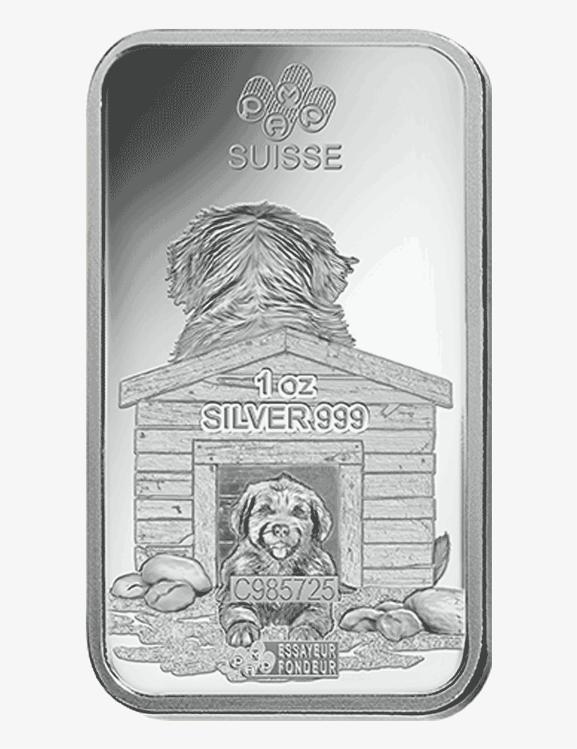 Bar Highlights - - Pamp Lunar 1oz Silver Dog, transparent png