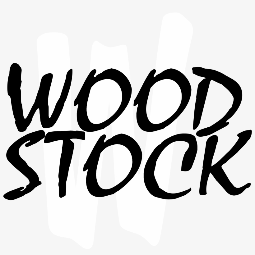 Woodstock Logo Black And White - Wood Stock Logo, transparent png