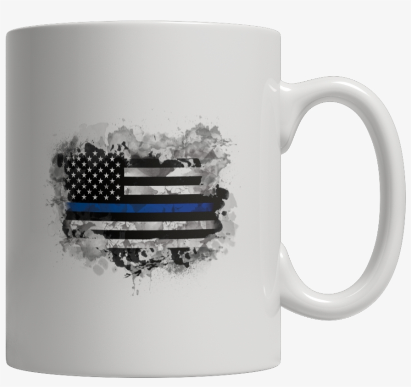 Heart Blue Flag - Mug, transparent png