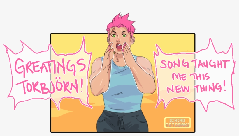 And Zarya Wants To Spread Her Knowledge Of Dabbing - Cartoon, transparent png